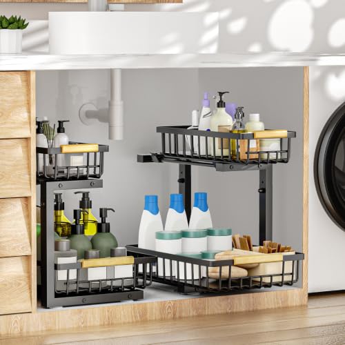 2Pcs Under Sink Organizer, 2-Tier Pull Out Under Sin | All Products - Image 7