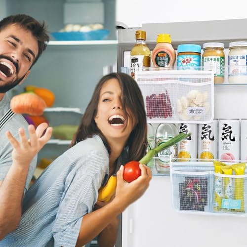 4PCS Refrigerator Door Organizer Set, Fridge Hanging Mesh Bag - Image 3