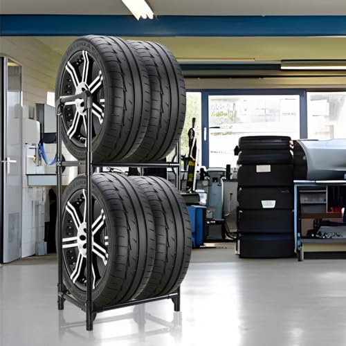 Hershii Tire Rack, Tire Storage Rack Stand Garage Storage Shelf - Image 7