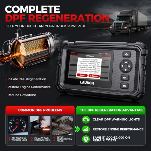 Launch CRP129HD Heavy Duty Truck Scanner with DPF Regen & 7+ - Image 3