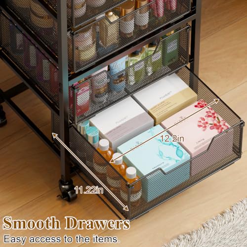 Storage Drawer Cart with Wood Top, 150 LBS Heavy Duty - Image 4