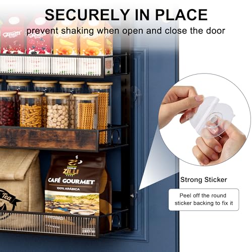 8 Tier Pantry Door Organizer Spice Rack, 2-IN-1 Wall Mount - Image 6