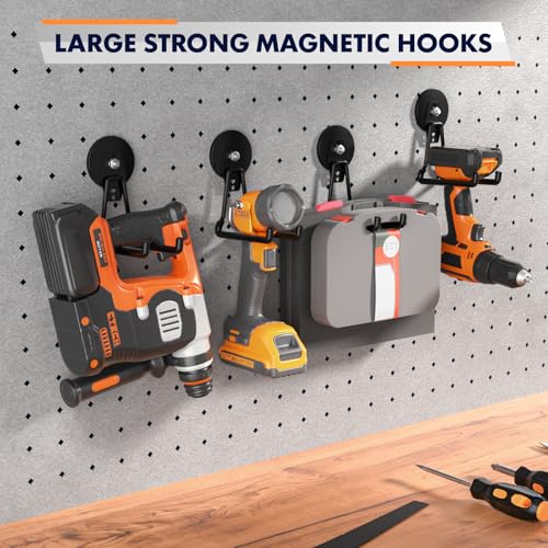Upgraded Magnetic Garage Hooks, 3-Pack Large Rubber-Coated - Image 4