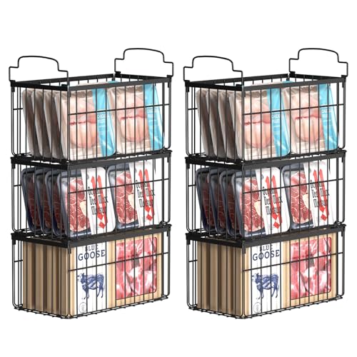 Freezer Organizer Bins, 6 Pack Big Baskets for 5/ 7 Cu.FT - Image 2