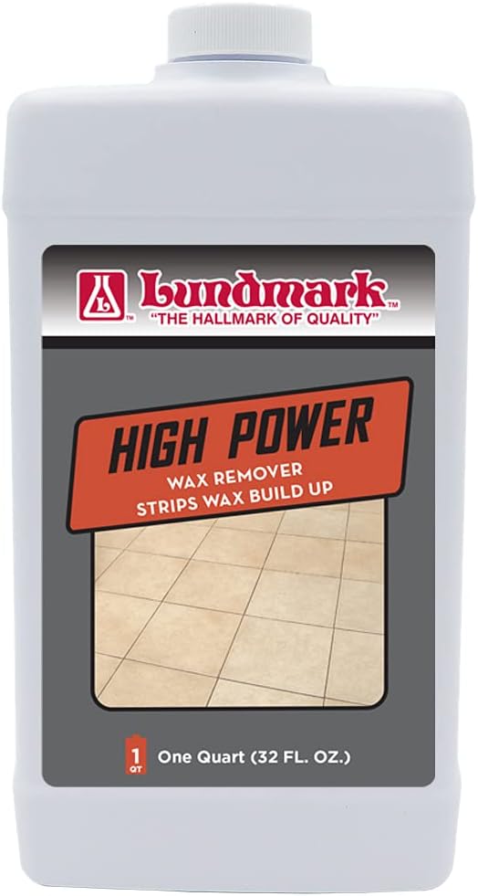 Lundmark High Power Wax Remover, Commercial Strength Floor Wax Stripper, 32-Ounce, 3204F32-6, Clear (LUN-3204F32-6)
