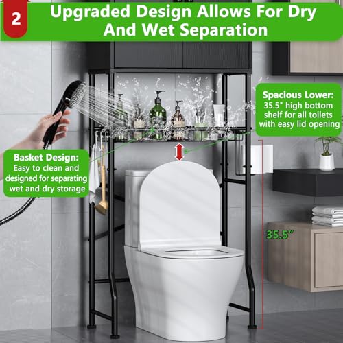 Over The Toilet Storage Cabinet - 2-Door Design Bathroom - Image 4