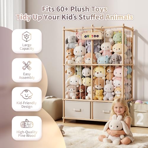 Extra Large Stuffed Animal Storage, Wooden Stuffed Animal - Image 5