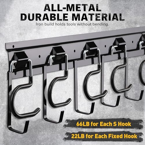 68'' All Metal Adjustable Garden Tool Organizer: Garage - Image 4