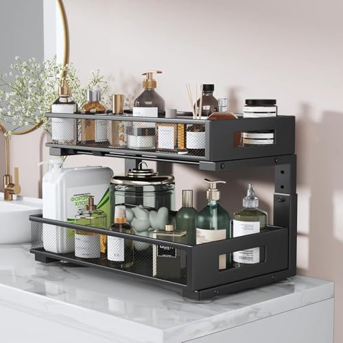 2 Packs 19IN Depth Under Sink Organizer, 2-Tier Pull Out - Image 7