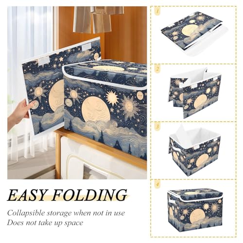 Stars and Moon Storage Bins with Lids and Carrying H | All Products - Image 5