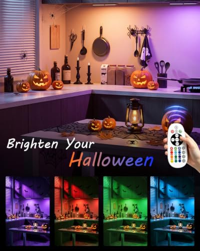 Under Cabinet Light Wireless with Remote, 15 Color RGB Magnetic - Image 3