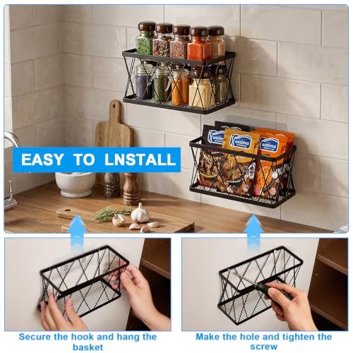 8 Pack Adhesive Cabinet Door Organizer - Image 6