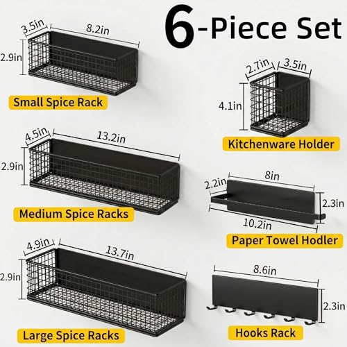 Magnetic Spice Rack Refrigerator,Include Paper Towel - Image 3