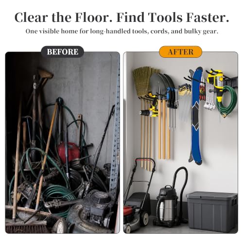 Garage Wall Organizer, 49.5-Inch Tool Rack, 510 lb Capacity - Image 4