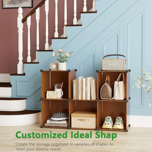 C&AHOME 6-Cube Storage Organizer Cube Shelf Closet Storage - Image 5
