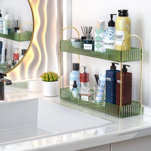 GTI Narrow Bathroom Organizers and Storage, 2 Tier Rectangle - Image 3