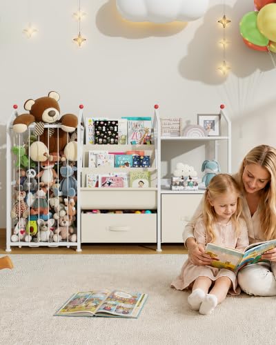 Toy Storage Organizer with Bookshelf and Stuffed Animal Storage - Image 3
