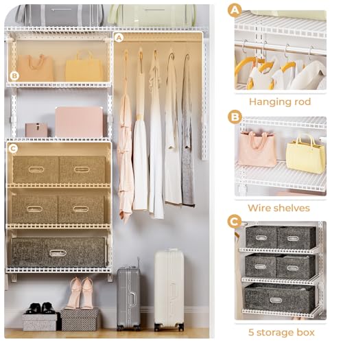 Sturdy Closet Organizer System: 8.7 Ft. Custom Metal Wire - Image 6