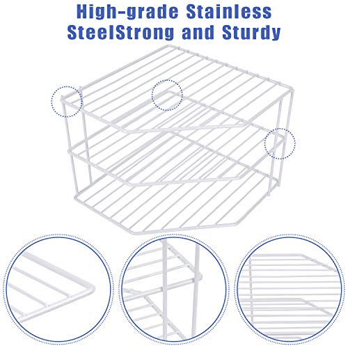 3-Tier Corner Shelf Counter and Cabinet Organizer - Steel Metal - Image 6