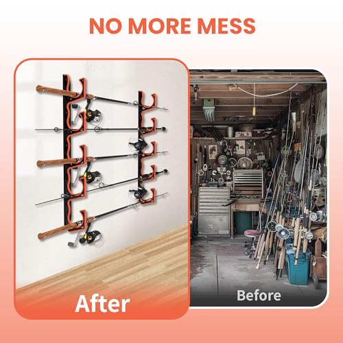 Gocozer Fishing Rod Holder for Garage, H5 Wall or Ce | All Products - Image 5