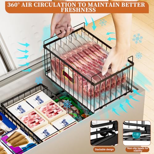 Large Freezer Organizer Bins for 5 to 9 Cu.Ft,Quick - Image 6