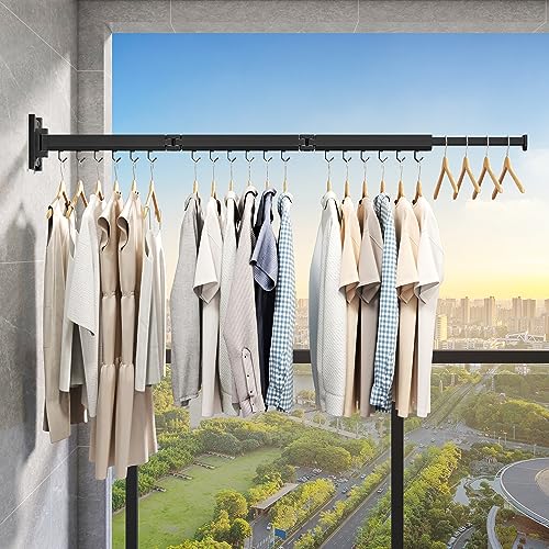 Wall Mounted Tri-Fold Clothes Drying Rack, Heavy Duty - Image 7