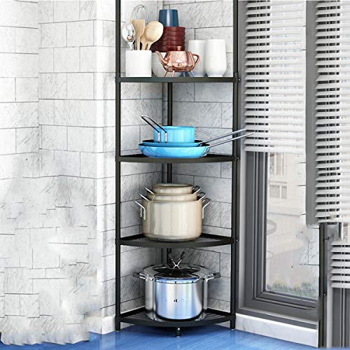 MAGCOLOR 5-Tier Kitchen Corner Shelf Rack, Free Standing Pot Rack - Image 6