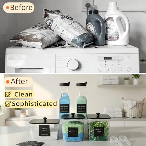 3+2 Pack Laundry Pods Containers & Dryer Sheet Holder & - Image 7