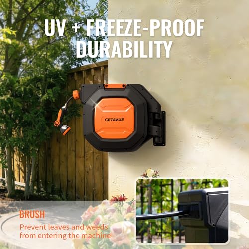Retractable Garden Hose Reel 5/8 inch x 100 ft Wall Mounted - Image 4