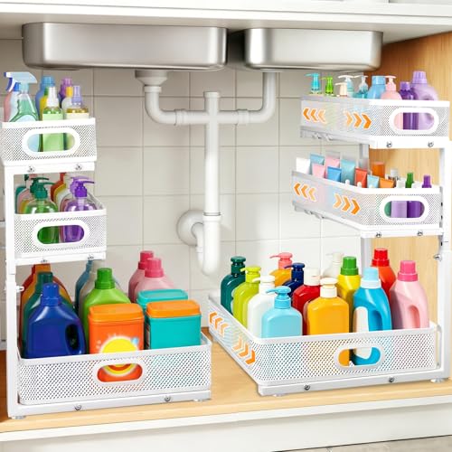 3 Tier Adjustable Under Sink Organizer for Bathroom | Under Sink Stora - Image 2