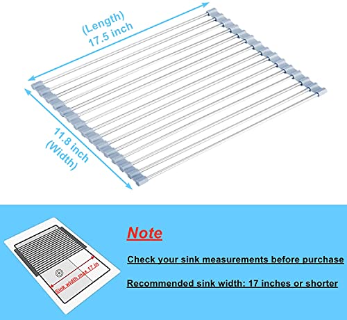 Seropy Roll Up Dish Drying Rack, Over the Sink Dish Drying Rack - Image 5