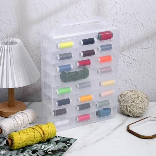 Afcabakila 2 Pcs Sewing Thread Organizer 46 Grids | Home Organization - Image 8