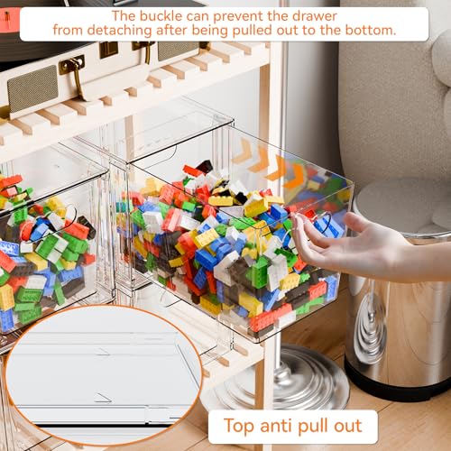 4 Pack Large Stackable Storage Drawers,11″Deep Under - Image 5