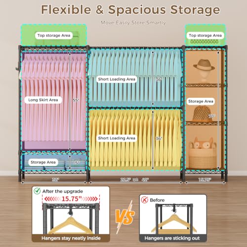 Heavy Duty Clothes Rack Metal Wardrobe | Home Organization - Image 6