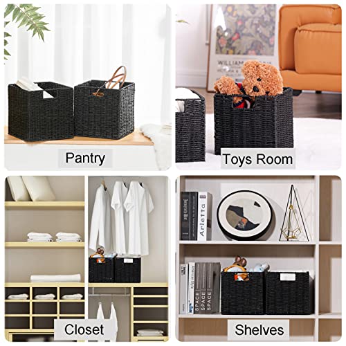 Vagusicc Storage Basket, Set of 2 Hand-Woven Storage Baskets - Image 6