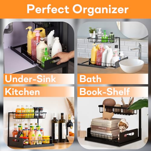 2-Tier under Sink Organizer and Storage, Narrow Space Storage - Image 3