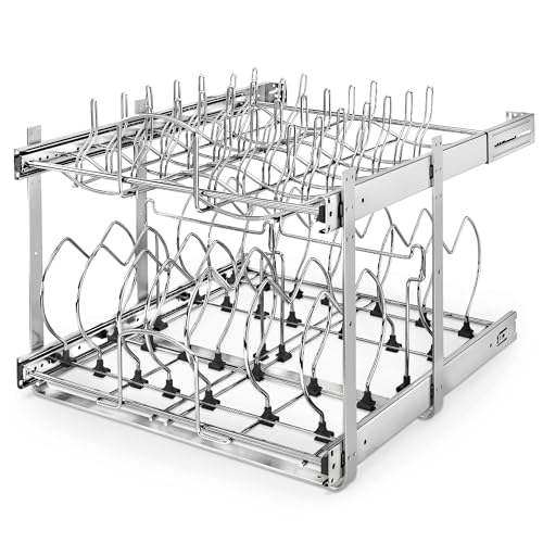 Rev-A-Shelf Two-Tier Kitchen Cabinet Pullout Organizer, 21" x 22" - Image 4