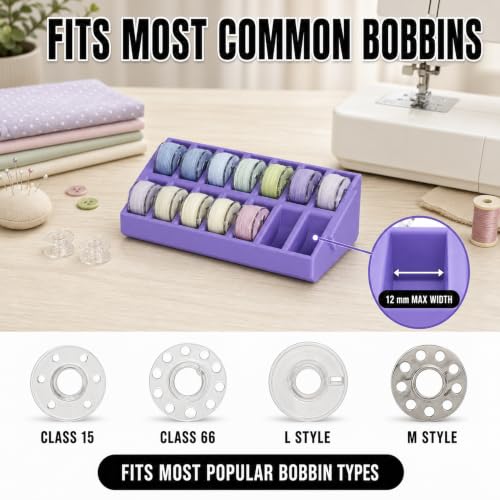 Sewing Bobbins Pegboard Holder for SKADIS, 1/4'' Pegboard | Pink - Image 5