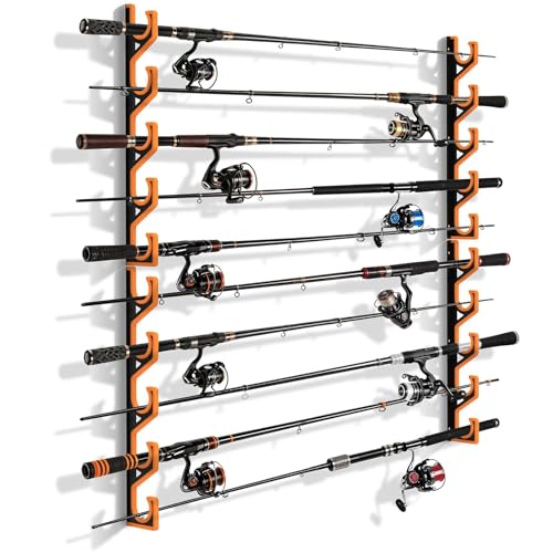 2 Pack Horizontal Fishing Rod Holders for Garage Wall & - Image 2