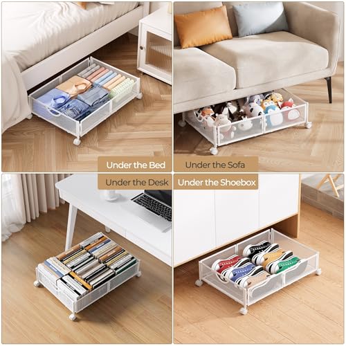 Yecaye Under Bed Storage with Wheels, 2 Pack Under Bed - Image 7