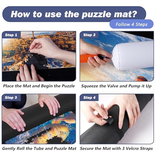 Jigsaw Puzzle Board Roll Up Mats Games Saver Portable - Image 6
