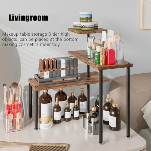 3 Tier Adjustable Countertop Organizer Corner Shelf - Image 6