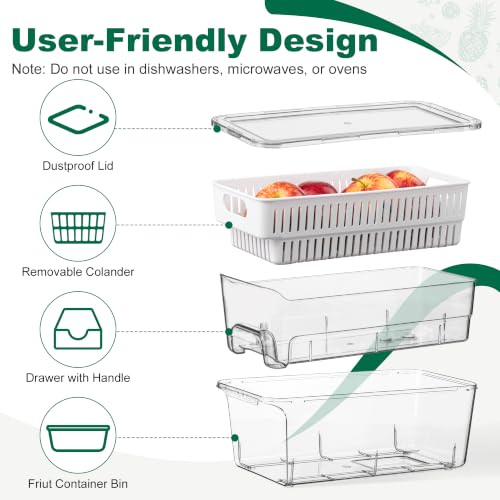 Antimbee Pull-Out Fridge Organizer Bins, 4-Pack - Image 5