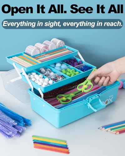 TERGOO 12in 3-Layer Plastic Craft Organizers and Storage - Image 6