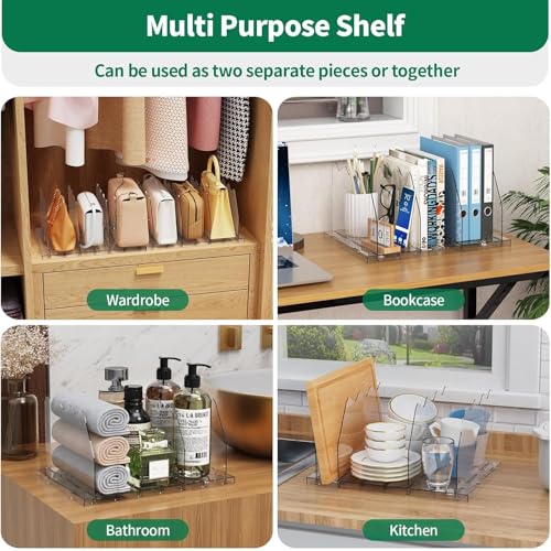 SPACEKEEPER Adjustable Shelf Divider for Closet,2 Pc | All Products - Image 4