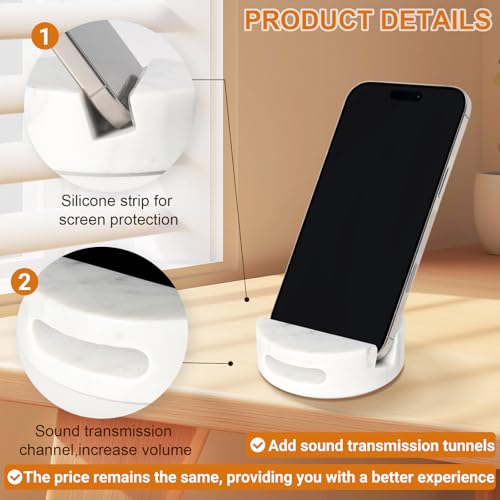 CHISELED ST DF SK Elegant and Versatile White Marble Phone Stand - Image 6