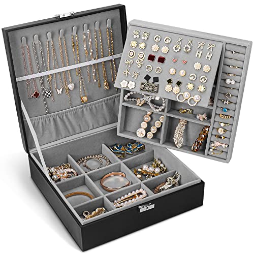 Jewelry Box, Jewelry Boxes for Women & Men with PU Leather - Image 2