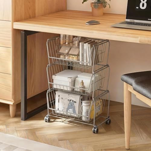 PUSDON 4-Tier Spacious Stackable Wire Storage Baskets - Image 6