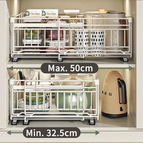 Expandable Pull Out Cabinet Organizer, No Drill Adhesive - Image 5