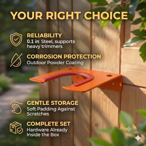 Weedeater Hanger 2 Pack, Heavy Duty Wall Mount for Garage Storage - Image 4